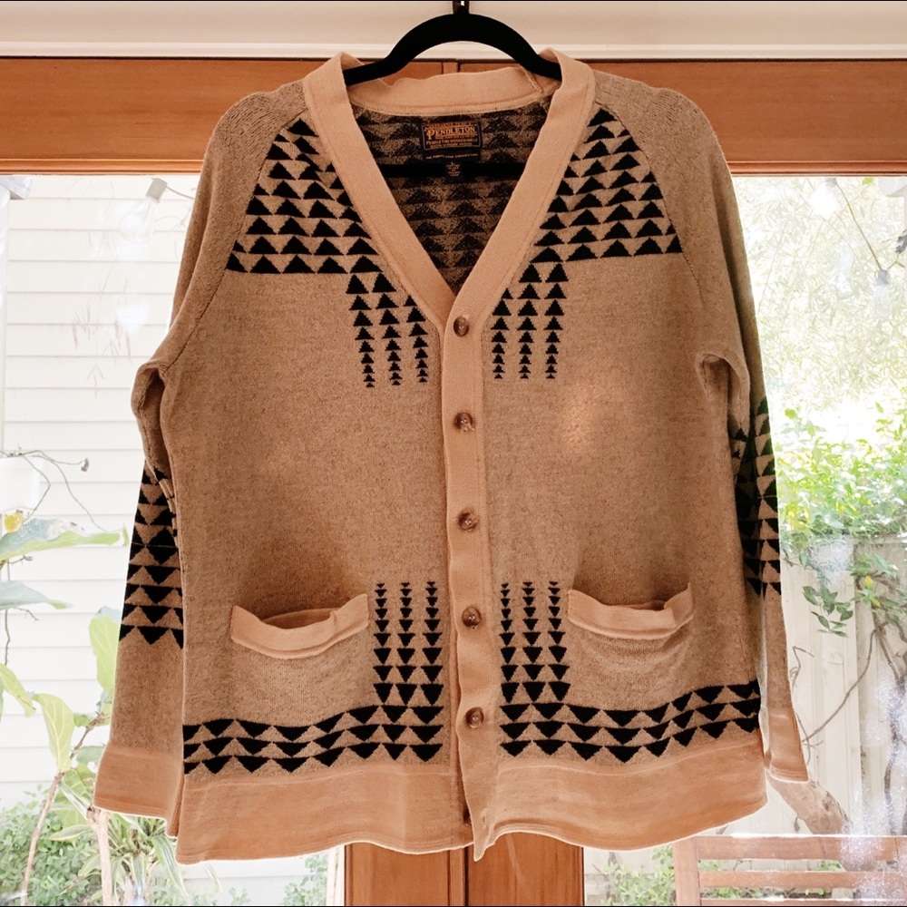 Pendleton printed cardigan, Portland collection, S